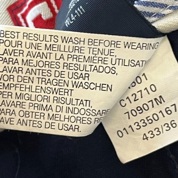 Chaps Stretch Cargo Shorts Mens 36 Navy‎ Blue Cotton Pleated Slash Pockets - Picture 6 of 7